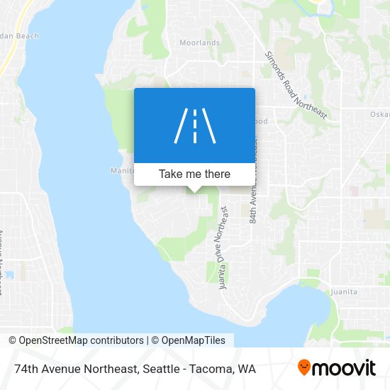 74th Avenue Northeast map