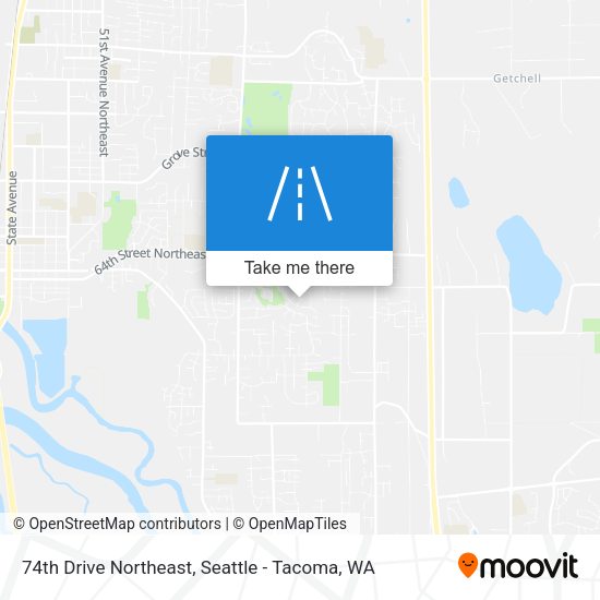 74th Drive Northeast map