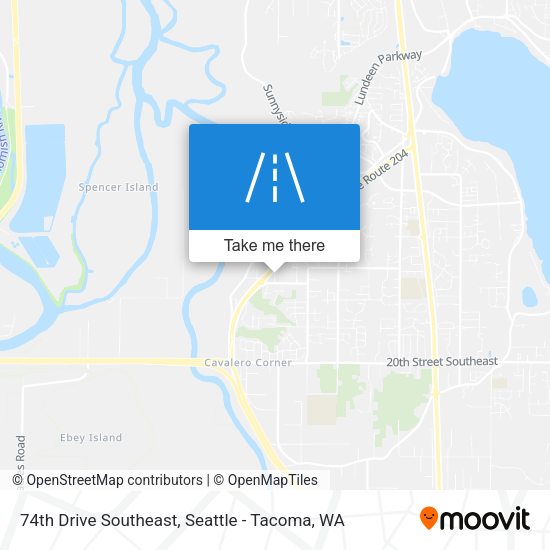 74th Drive Southeast map