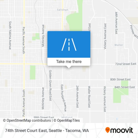 74th Street Court East map