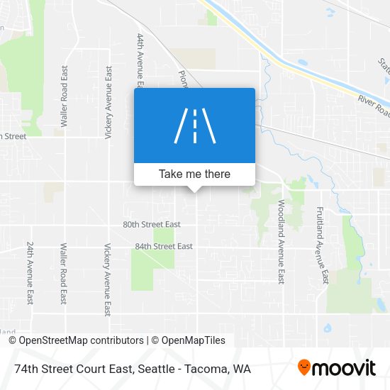 Mapa de 74th Street Court East