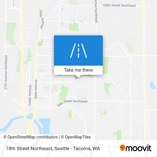 74th Street Northeast map