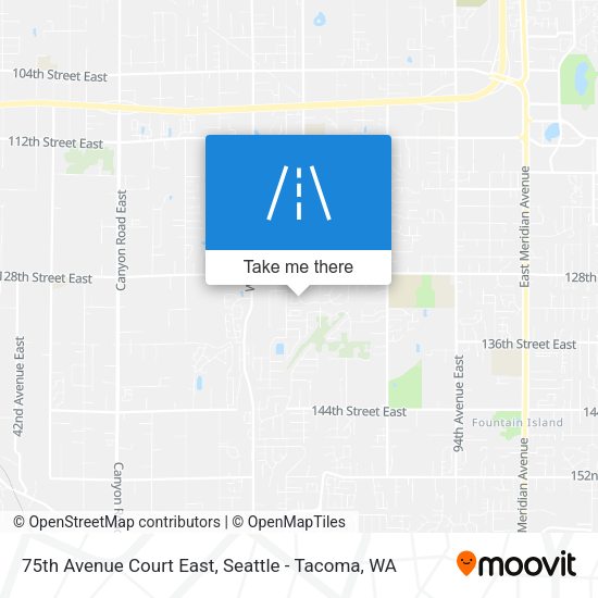 Mapa de 75th Avenue Court East
