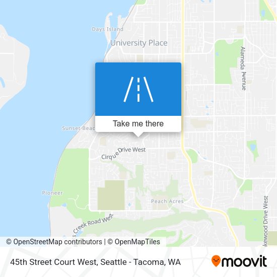Mapa de 45th Street Court West