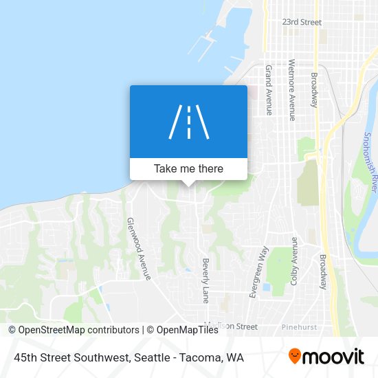 Mapa de 45th Street Southwest