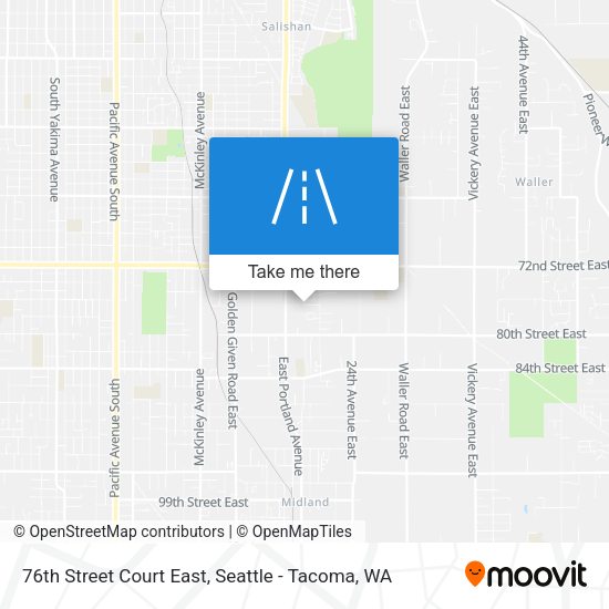 Mapa de 76th Street Court East