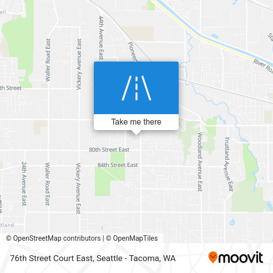 76th Street Court East map