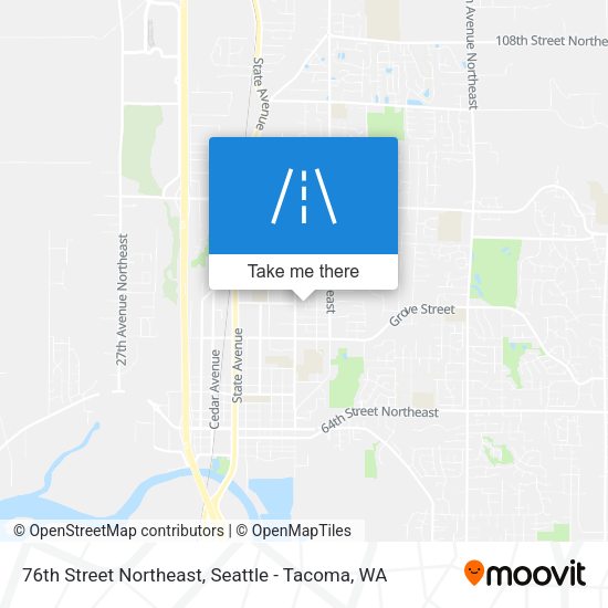76th Street Northeast map