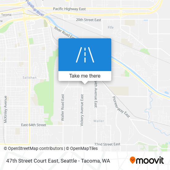 47th Street Court East map