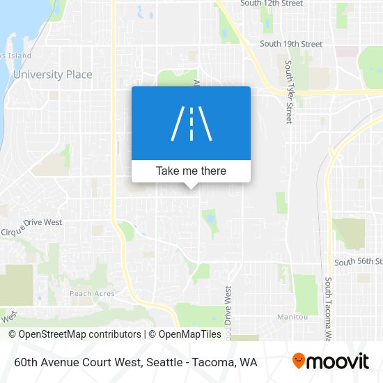 60th Avenue Court West map