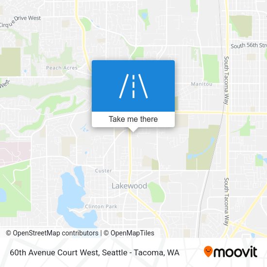 60th Avenue Court West map