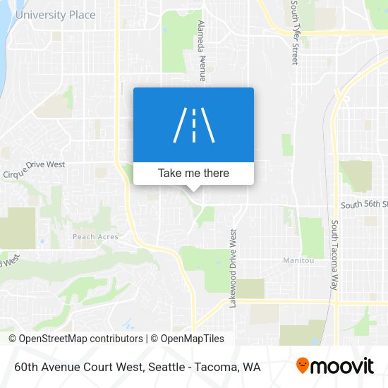60th Avenue Court West map