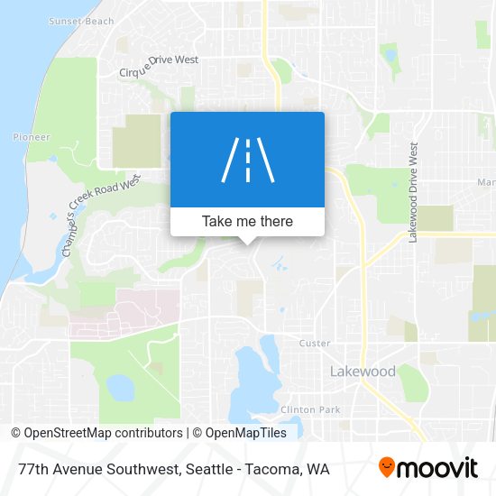77th Avenue Southwest map
