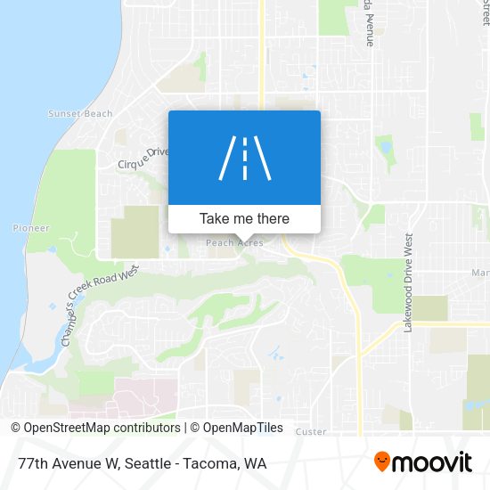 77th Avenue W map