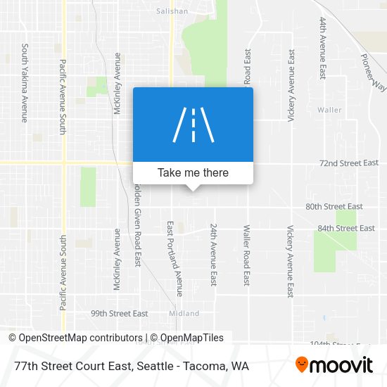 Mapa de 77th Street Court East