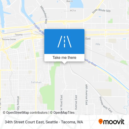 Mapa de 34th Street Court East