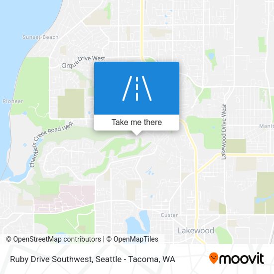 Mapa de Ruby Drive Southwest