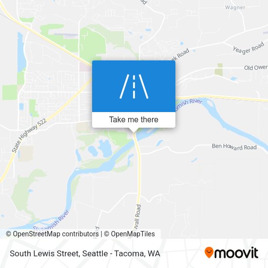 South Lewis Street map