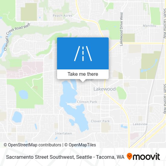 Mapa de Sacramento Street Southwest