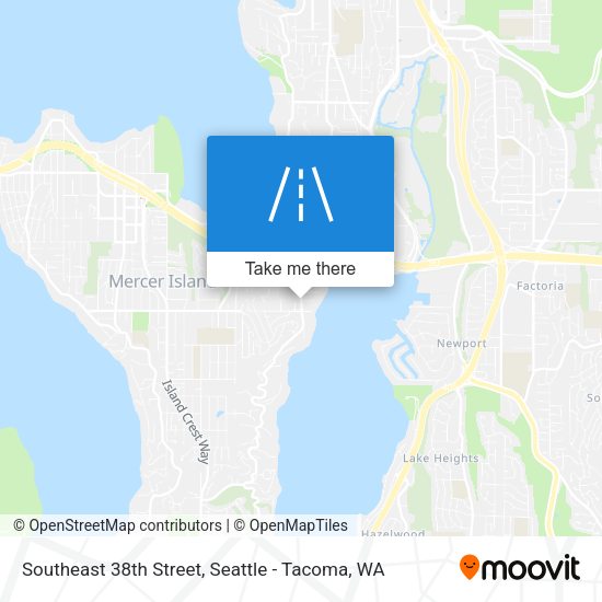 Southeast 38th Street map