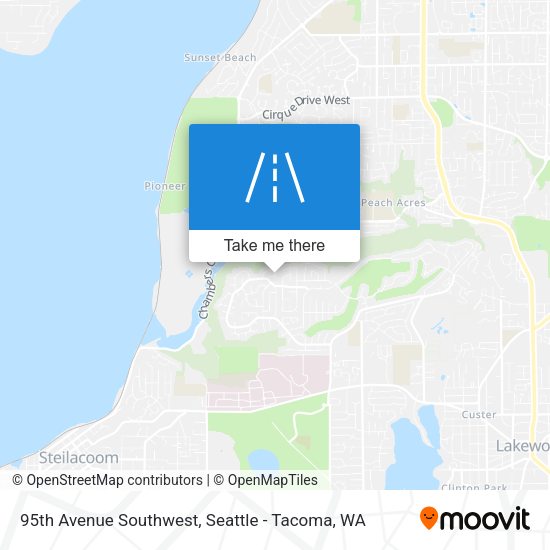 95th Avenue Southwest map