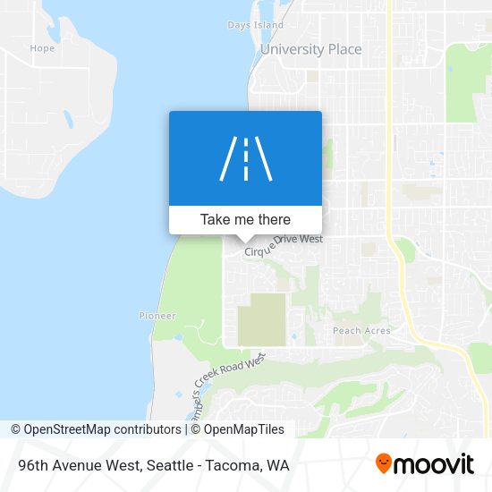 96th Avenue West map