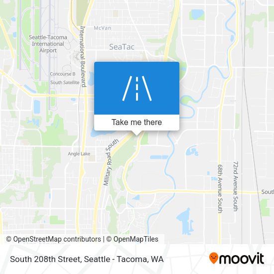 South 208th Street map