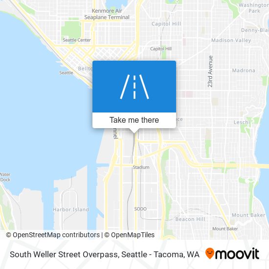 Mapa de South Weller Street Overpass