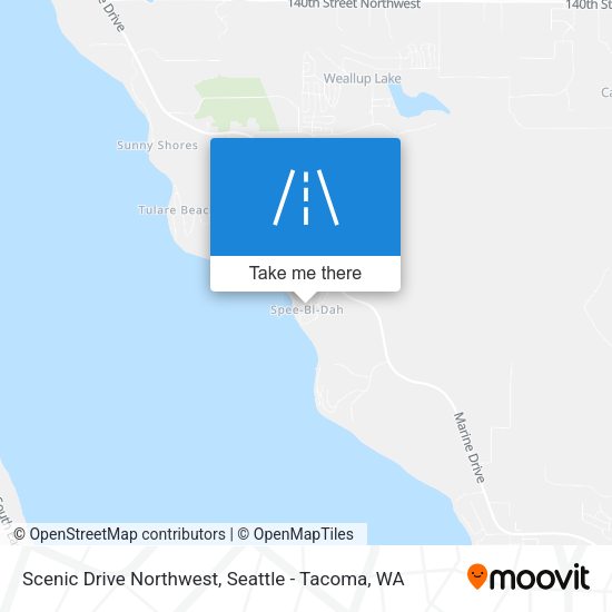 Scenic Drive Northwest map
