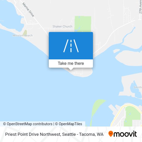 Priest Point Drive Northwest map
