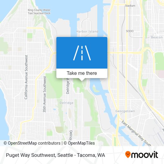 Puget Way Southwest map
