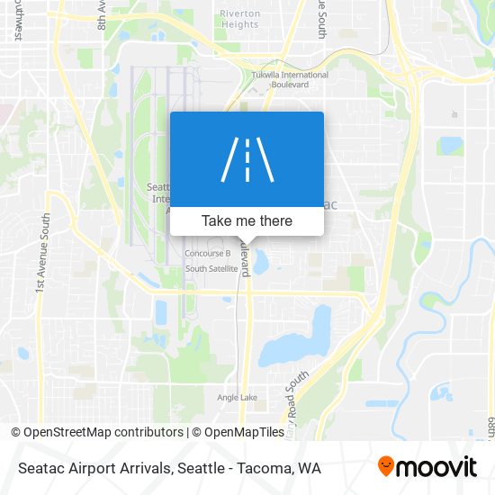 Seatac Airport Arrivals map