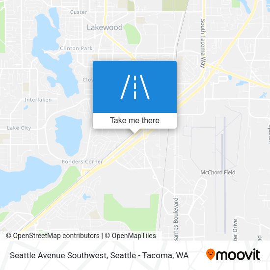 Seattle Avenue Southwest map
