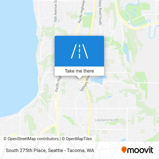 South 275th Place map