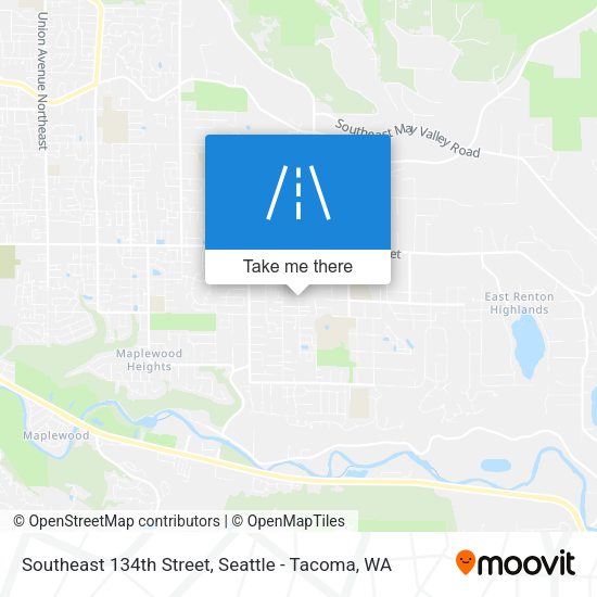 Southeast 134th Street map