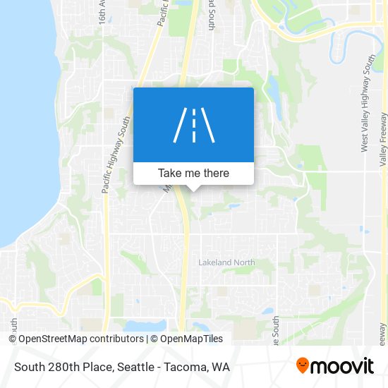 South 280th Place map