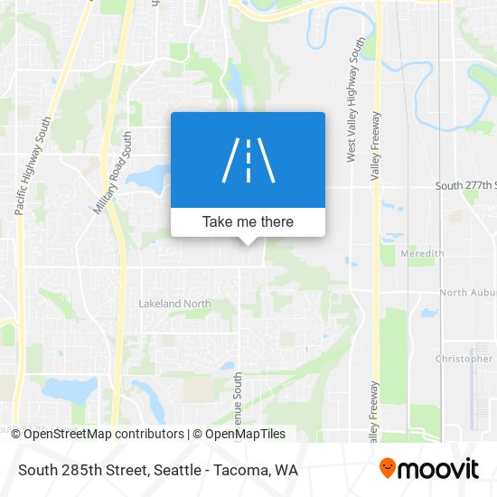 South 285th Street map