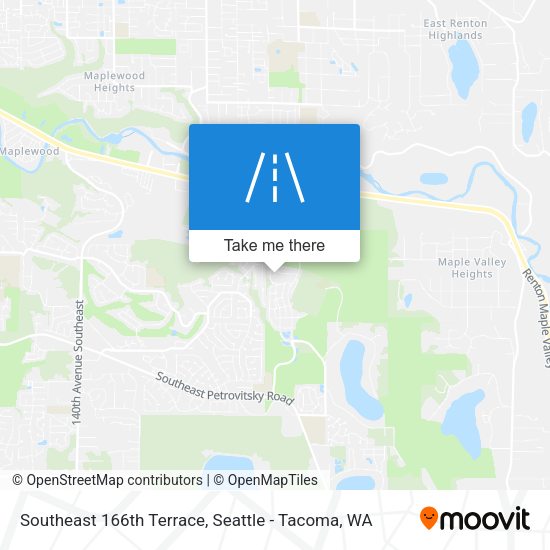 Southeast 166th Terrace map