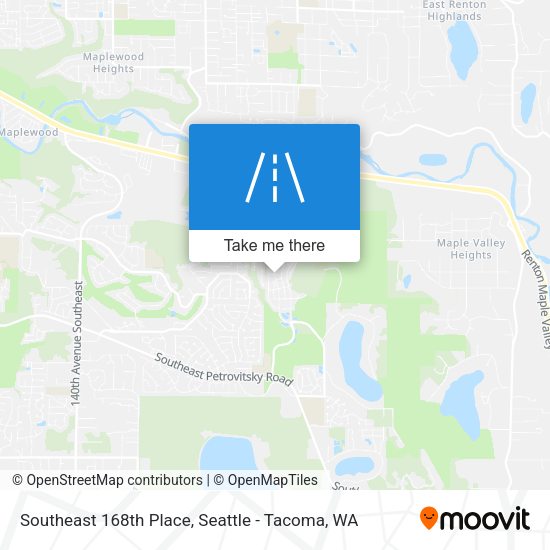 Southeast 168th Place map