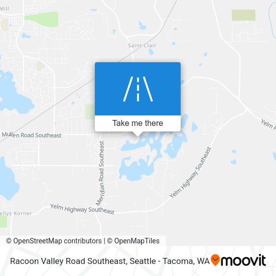 Racoon Valley Road Southeast map