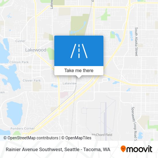 Rainier Avenue Southwest map