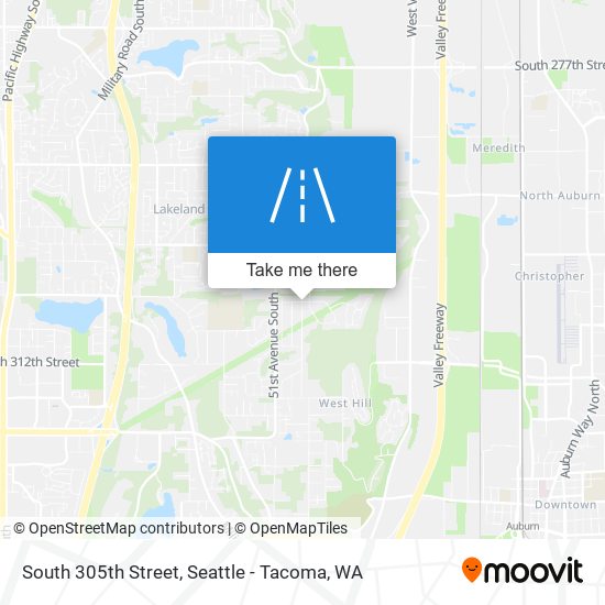 South 305th Street map