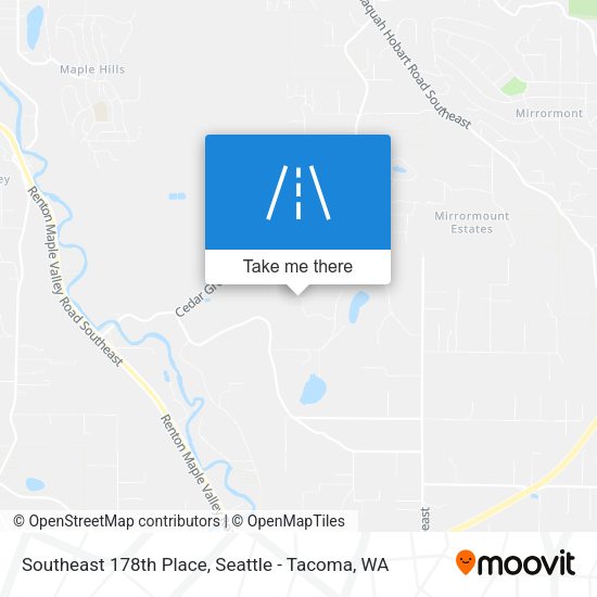 Southeast 178th Place map