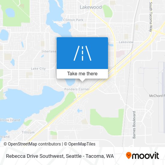 Rebecca Drive Southwest map