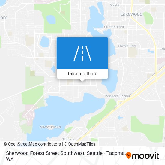 Sherwood Forest Street Southwest map
