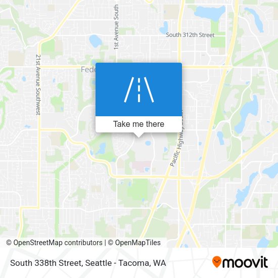 South 338th Street map