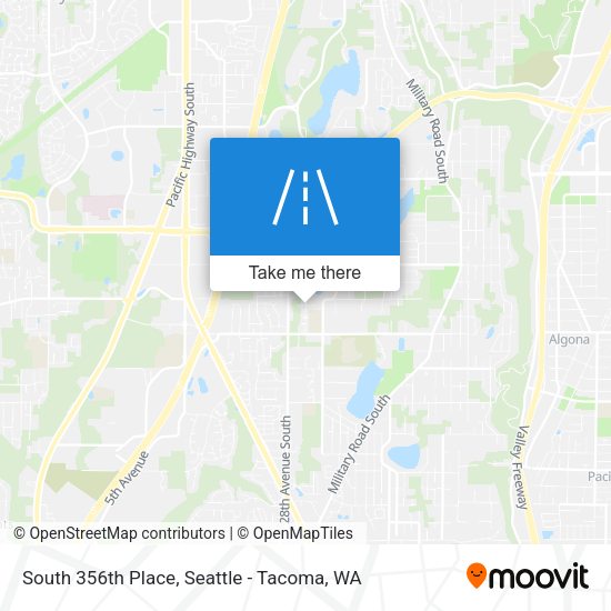 South 356th Place map