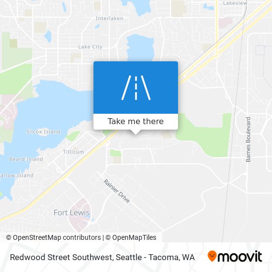 Redwood Street Southwest map