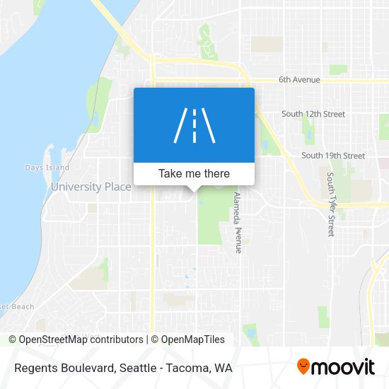 Mapa de Regents Boulevard