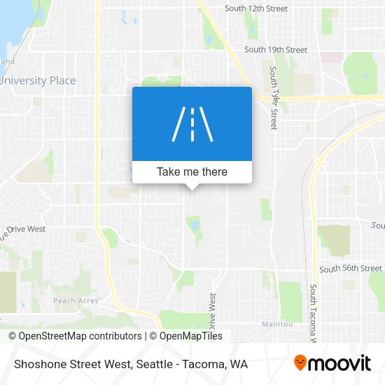 Shoshone Street West map
